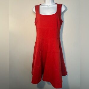 🐿️ Banana Republic Red Fit & Flare Dress – Size 6
